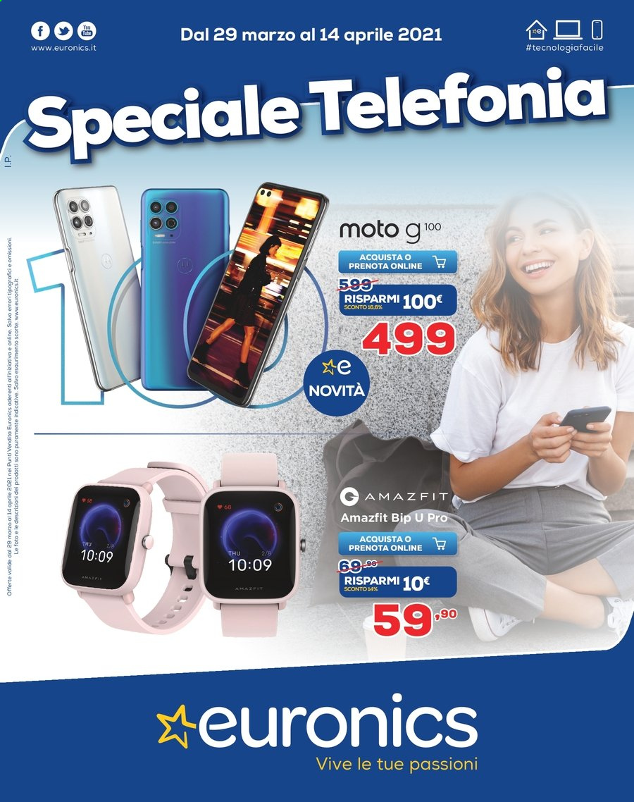 Volantino Euronics - 29/3/2021 - 14/4/2021. Pagina 1