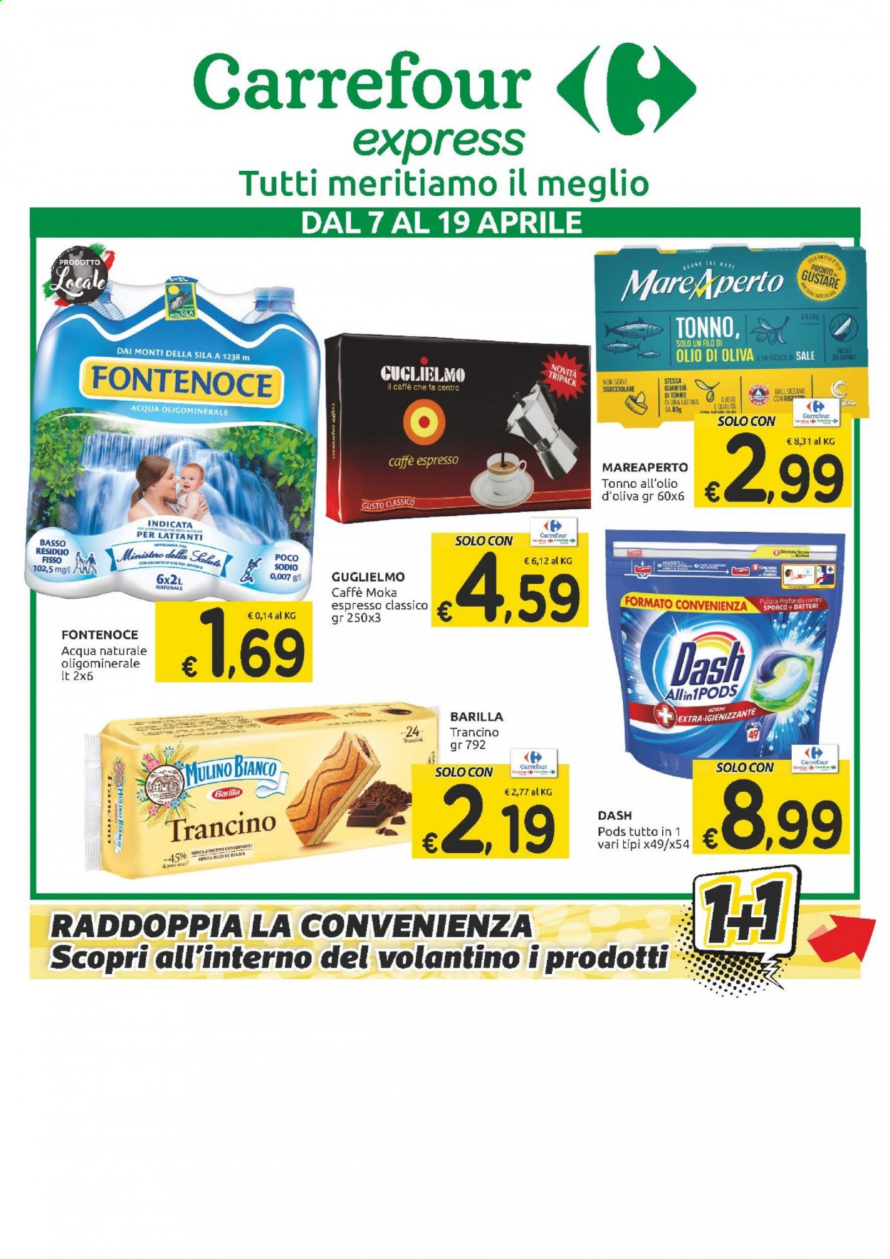 Volantino Carrefour - 7/4/2021 - 19/4/2021. Pagina 1