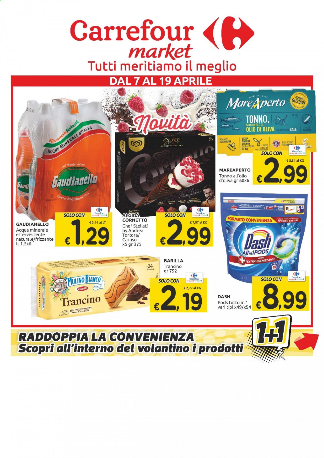 Volantino Carrefour - 7/4/2021 - 19/4/2021. Pagina 1