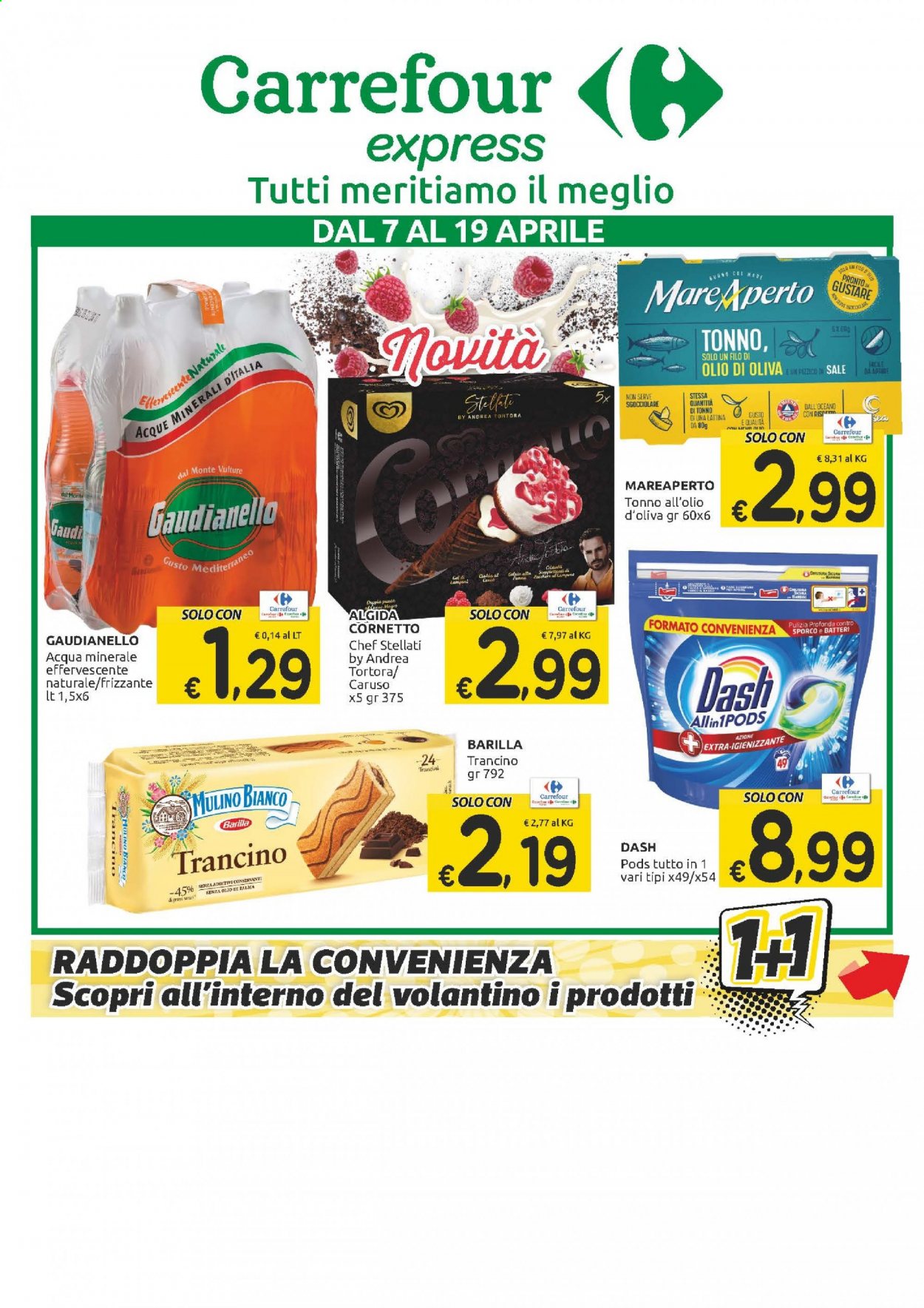 Volantino Carrefour - 7/4/2021 - 19/4/2021. Pagina 1