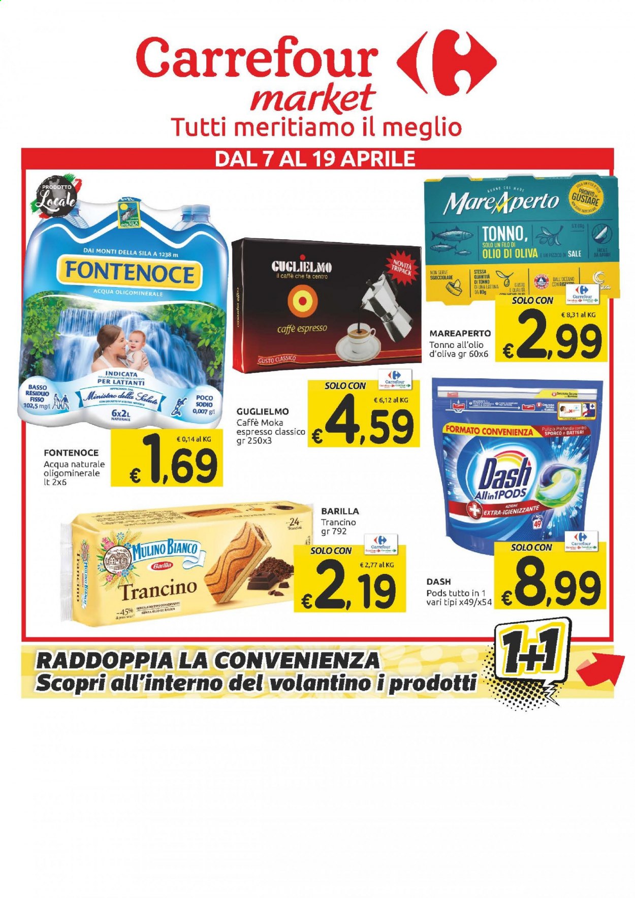 Volantino Carrefour - 7/4/2021 - 19/4/2021. Pagina 1