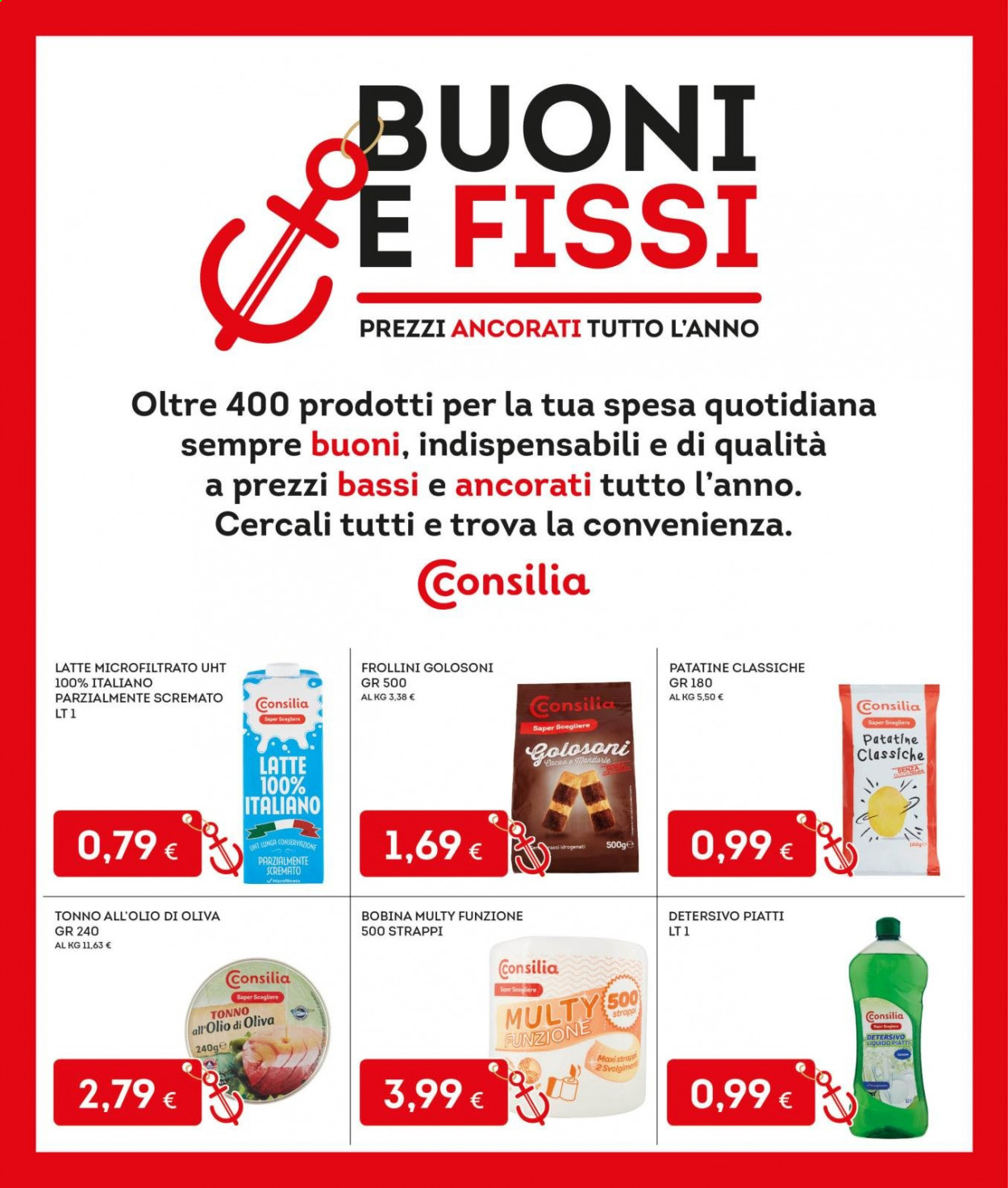 thumbnail - Volantino Oasi - 8/4/2021 - 21/4/2021 - Prodotti in offerta - tonno, latte, patatine, frollini, tonno sott'olio, detersivo, detergente per piatti. Pagina 22.