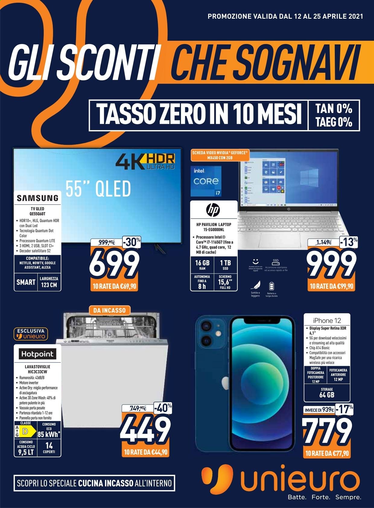 Volantino Unieuro - 12/4/2021 - 25/4/2021. Pagina 1