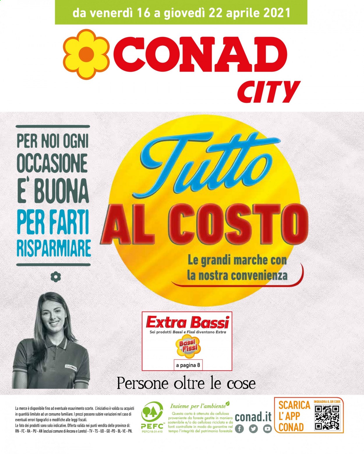 thumbnail - Volantino Conad - 16/4/2021 - 22/4/2021 - Prodotti in offerta - televisore. Pagina 1.