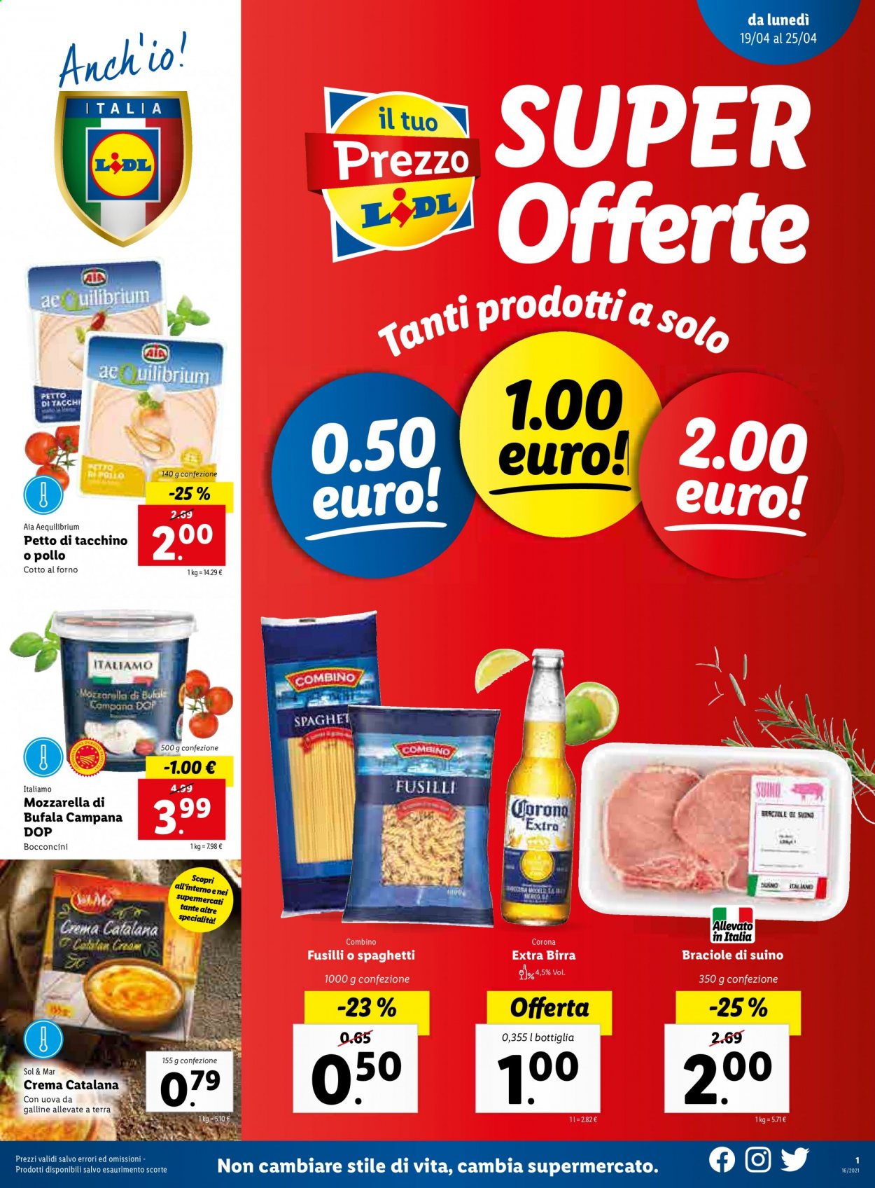 Volantino Lidl - 19/4/2021 - 25/4/2021. Pagina 1