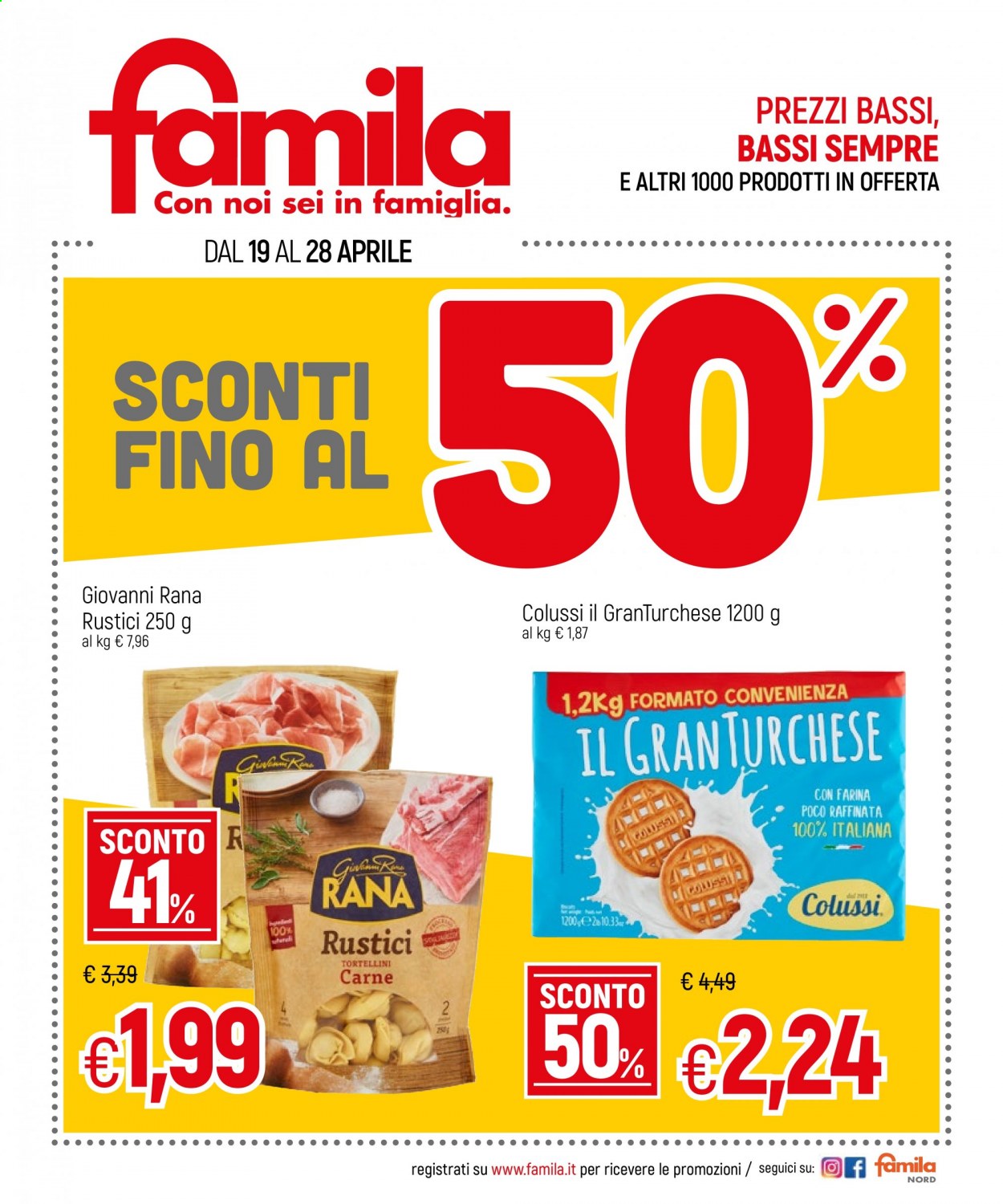 Volantino Famila - 19/4/2021 - 28/4/2021. Pagina 1