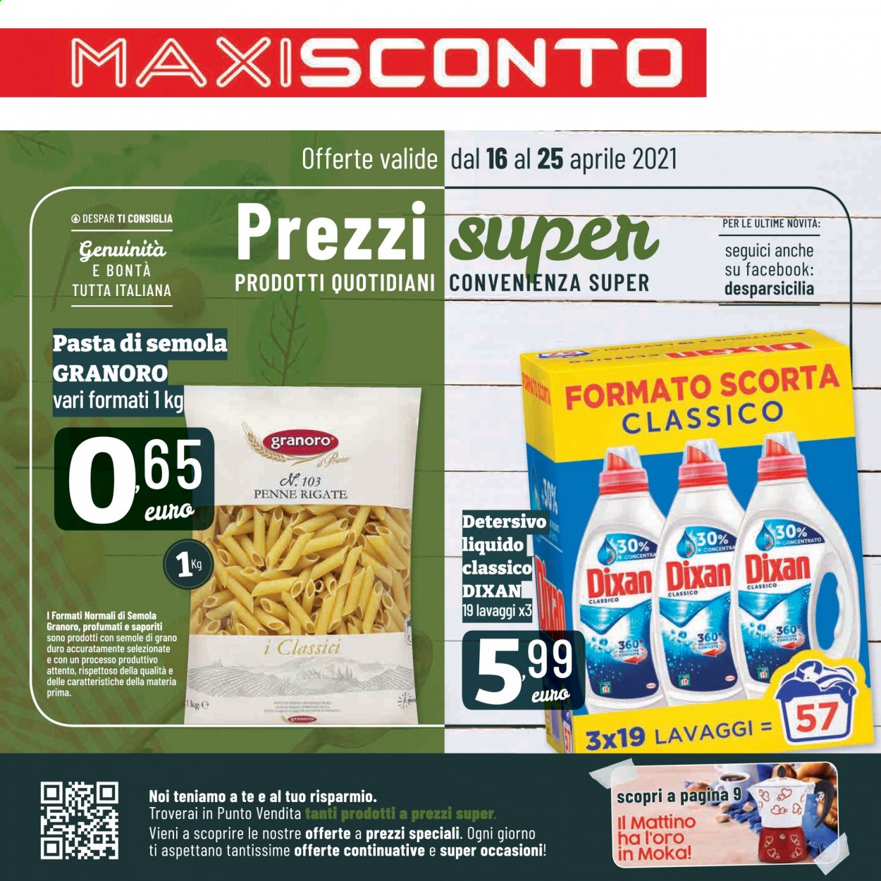 Volantino Despar - 16/4/2021 - 25/4/2021. Pagina 1