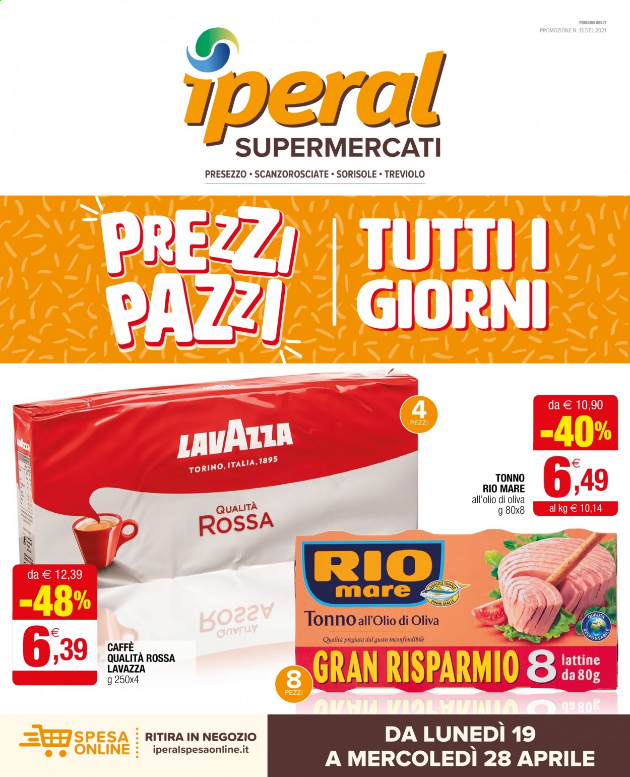 Volantino Iperal - 19/4/2021 - 28/4/2021. Pagina 1