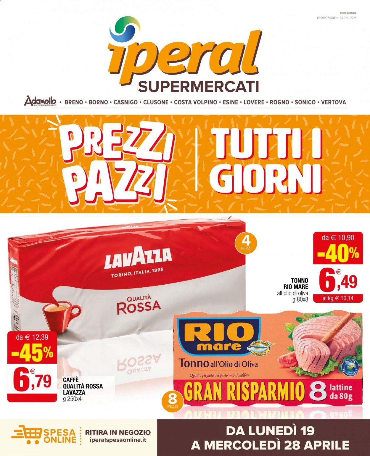 Volantino Iperal - 19/4/2021 - 28/4/2021. Pagina 1