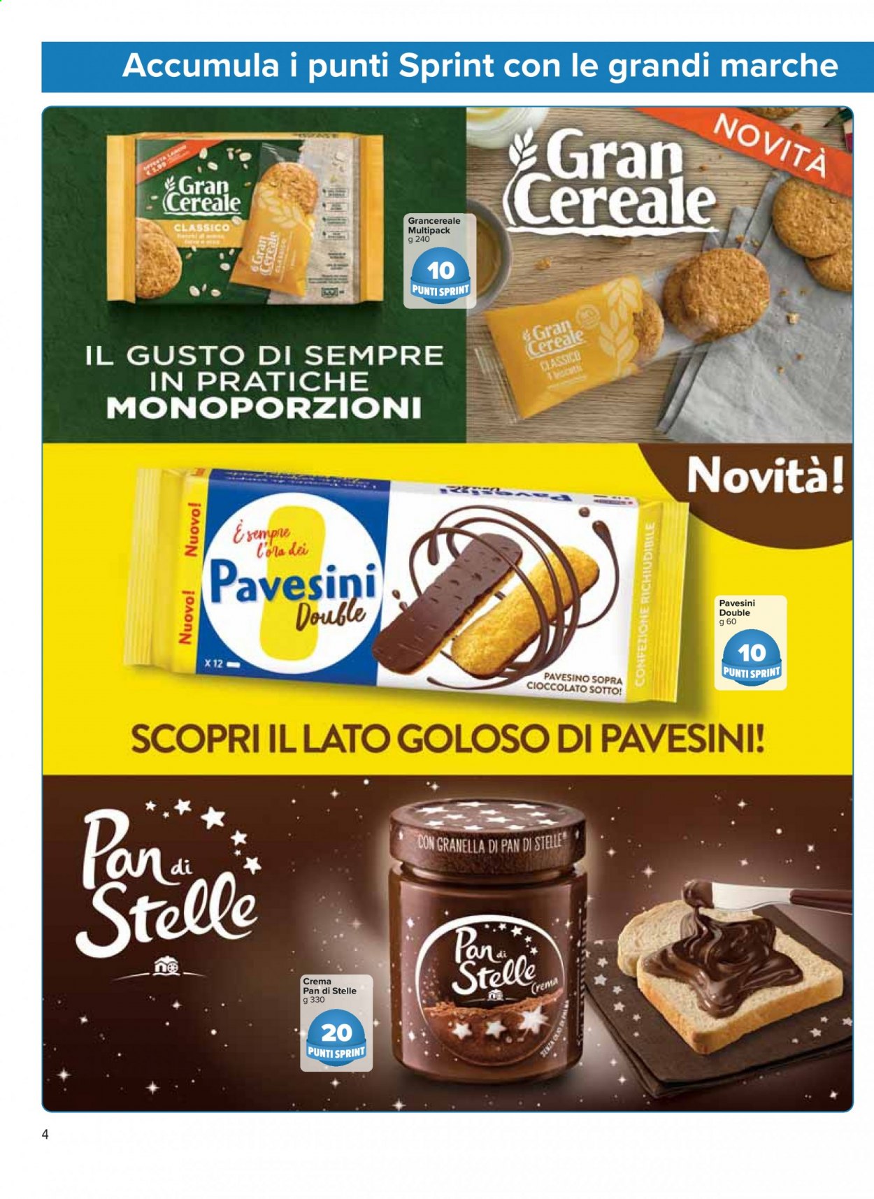 Volantino Carrefour - 15/4/2021 - 28/4/2021 - Prodotti in offerta - cioccolato, Pavesini, Pan di Stelle, Gran Cereale. Pagina 4.