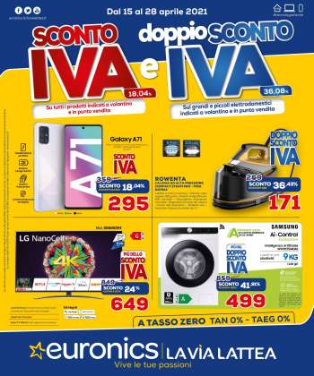 Volantino Euronics - 15.4.2021 - 28.4.2021.