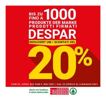 Volantino Eurospar - 22.4.2021 - 5.5.2021.