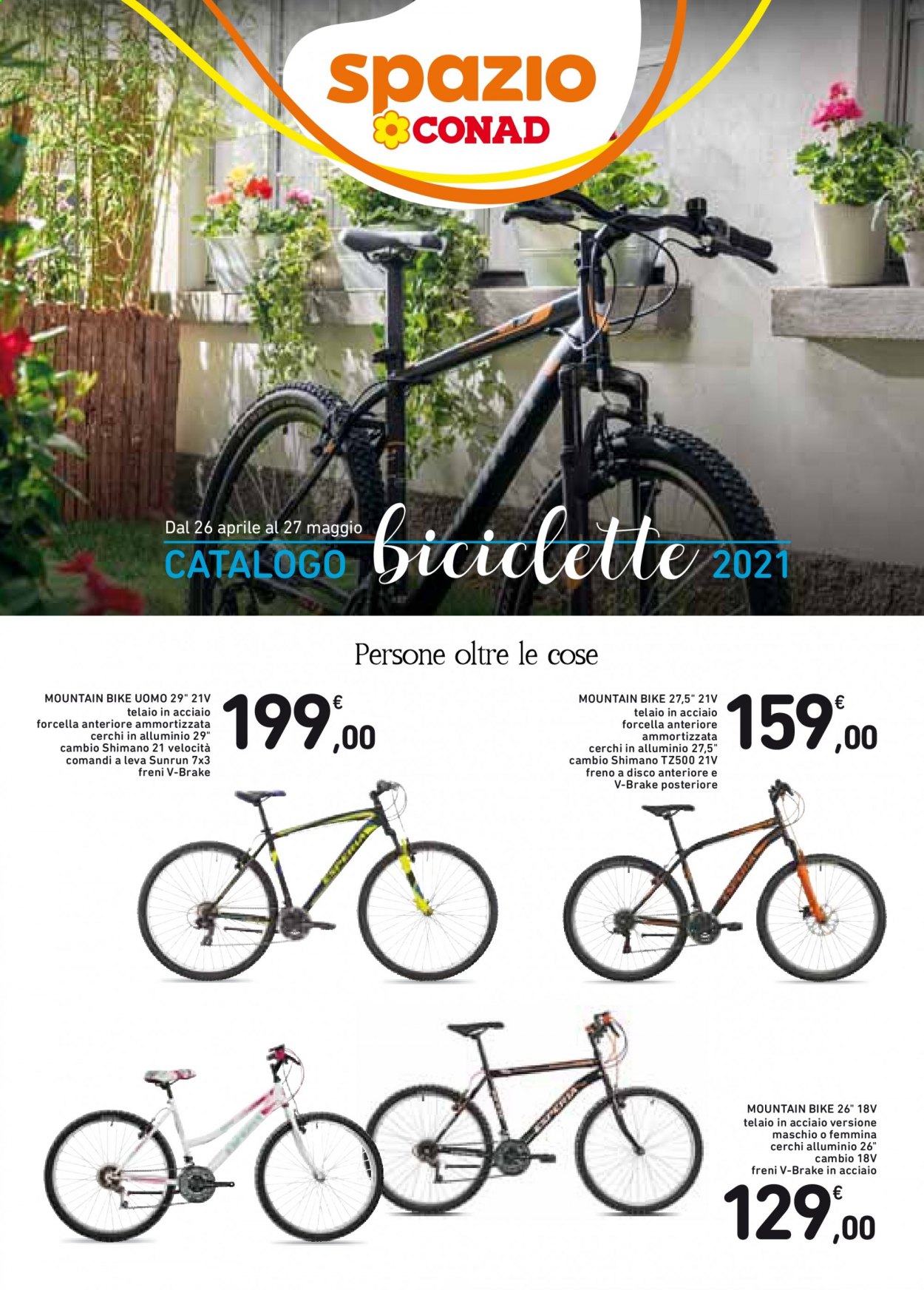 thumbnail - Volantino Conad - 26/4/2021 - 27/5/2021 - Prodotti in offerta - Shimano, bicicletta, mountain bike. Pagina 1.