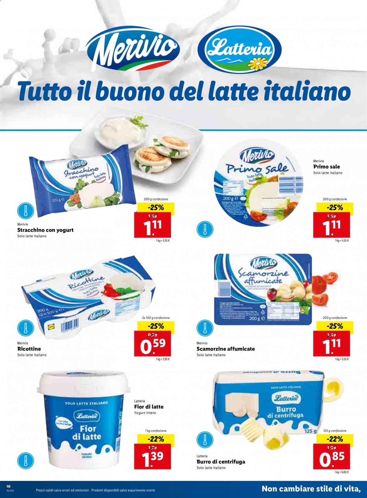 thumbnail - Volantino Lidl - 3/5/2021 - 9/5/2021 - Prodotti in offerta - formaggio, Fior di Latte, stracchino, Primosale, burro. Pagina 10.