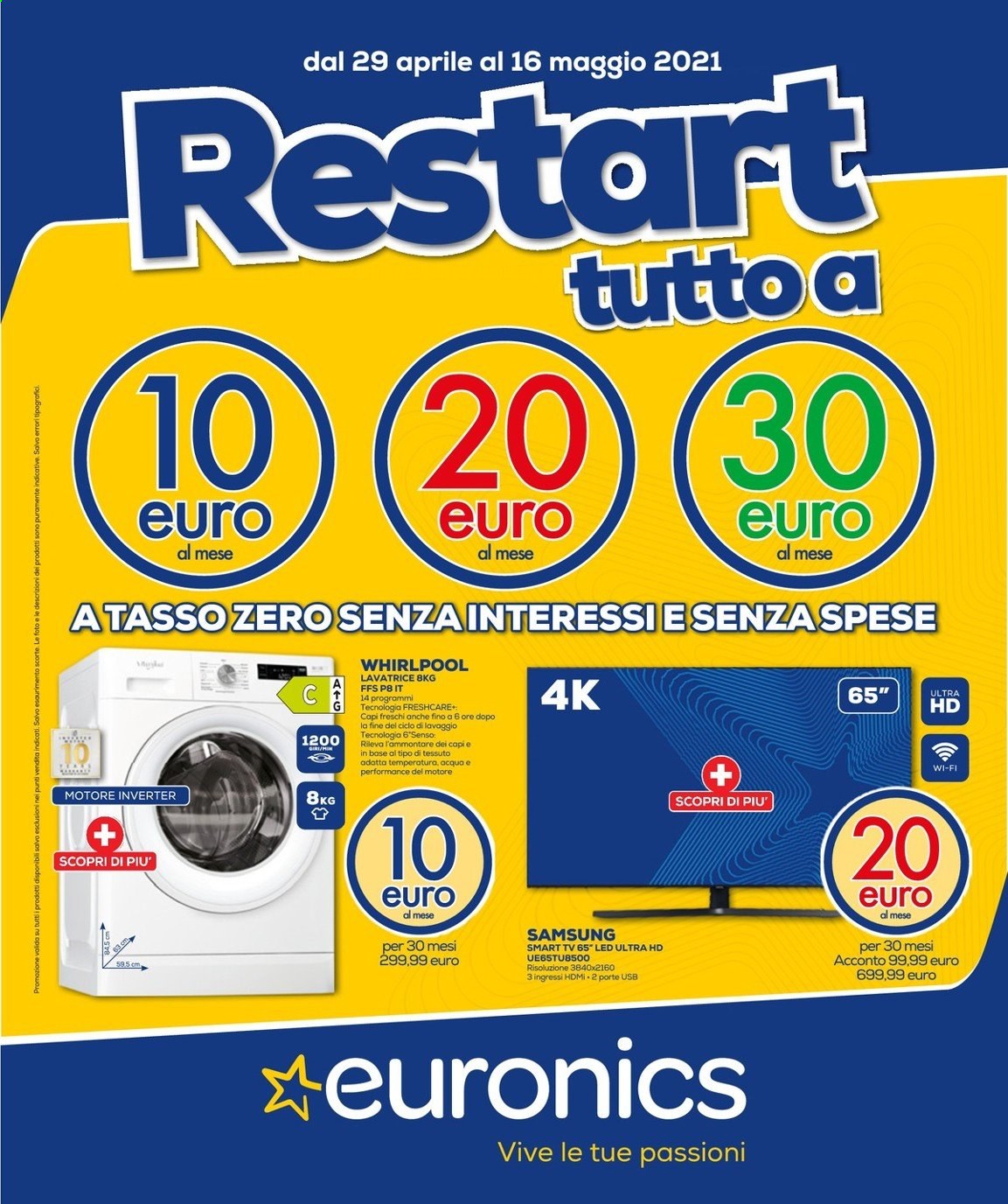 Volantino Euronics - 29/4/2021 - 16/5/2021. Pagina 1