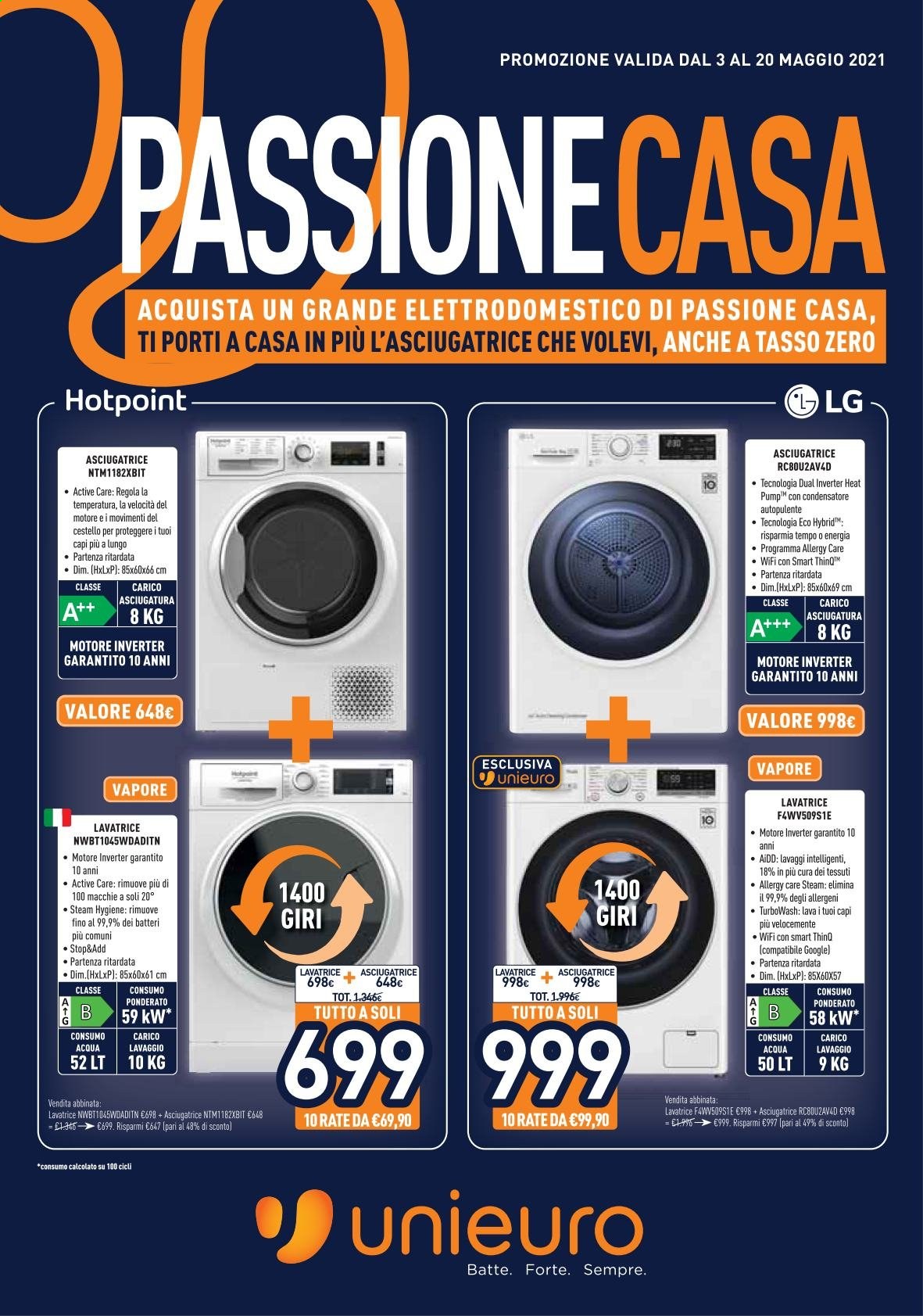 Volantino Unieuro - 3/5/2021 - 20/5/2021. Pagina 1