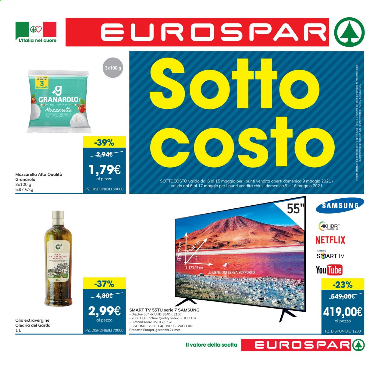 Volantino Eurospar - 6/5/2021 - 19/5/2021. Pagina 1