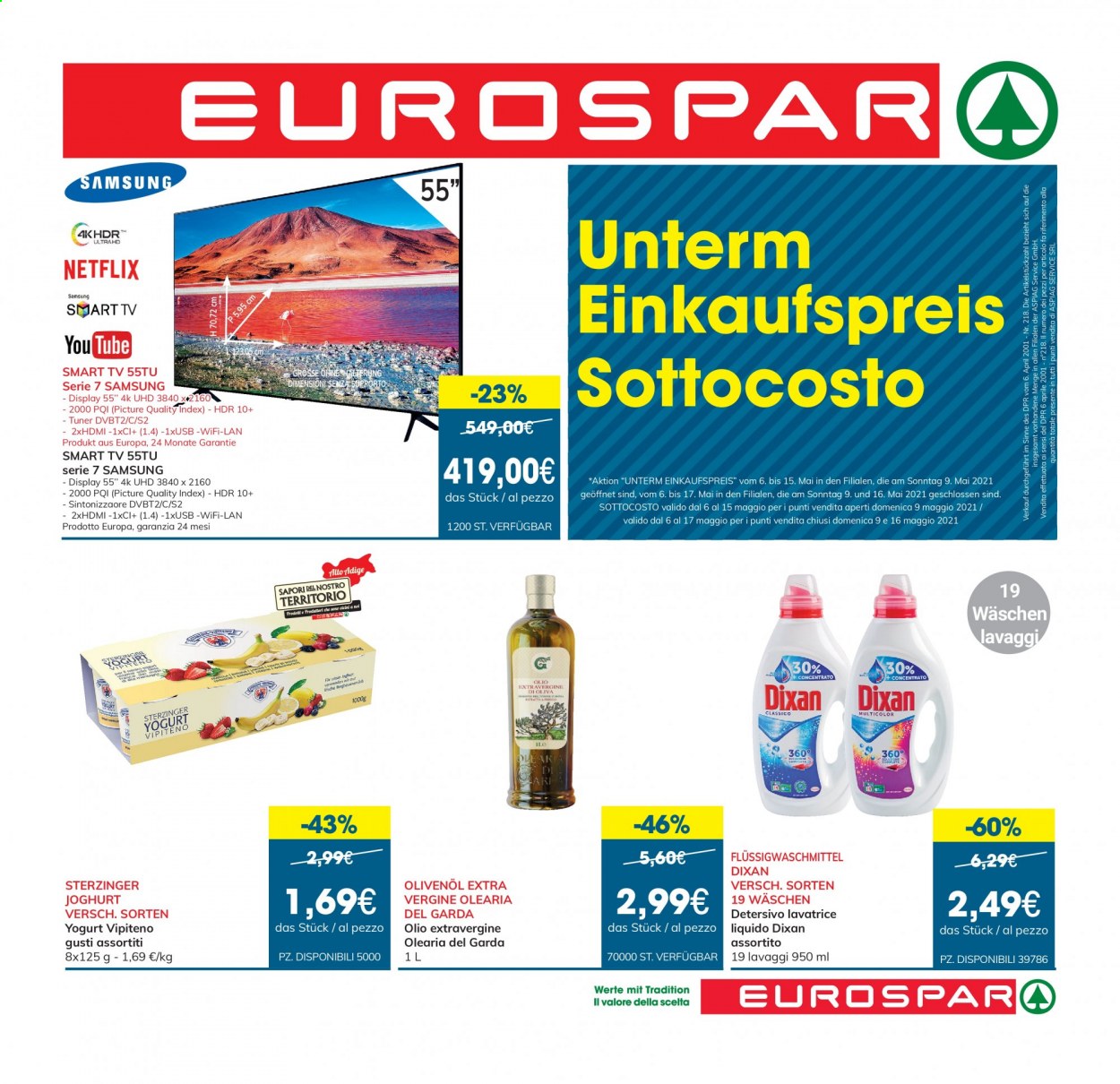 Volantino Eurospar - 6/5/2021 - 19/5/2021. Pagina 1