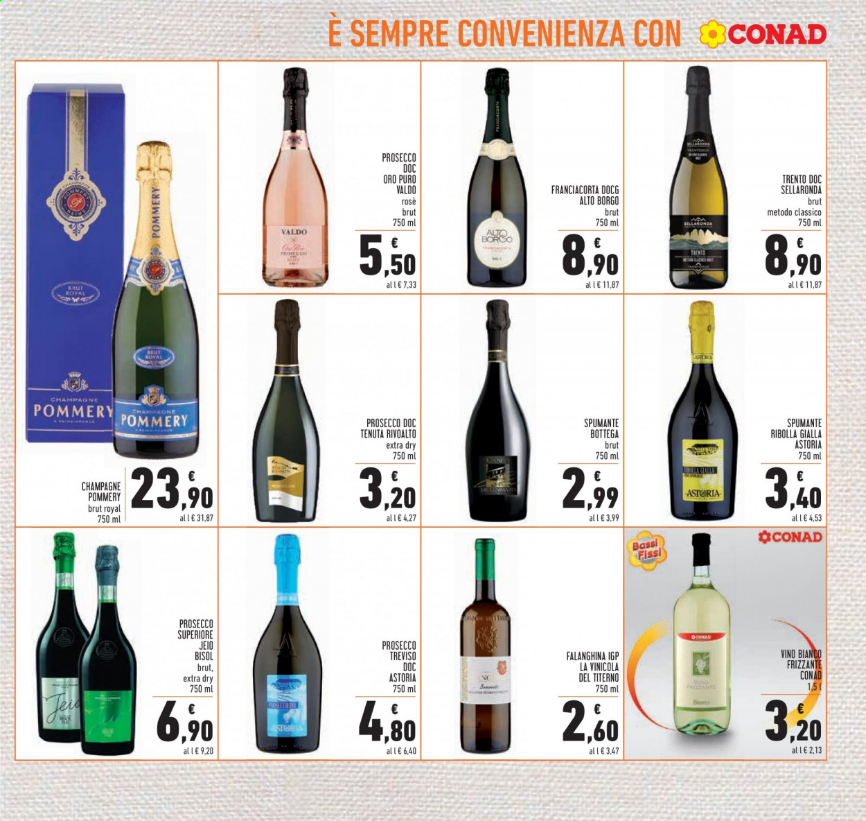 thumbnail - Volantino Conad - 19/5/2021 - 30/5/2021 - Prodotti in offerta - vino bianco, Spumante, Champagne, Prosecco, vino, Ribolla Gialla. Pagina 23.