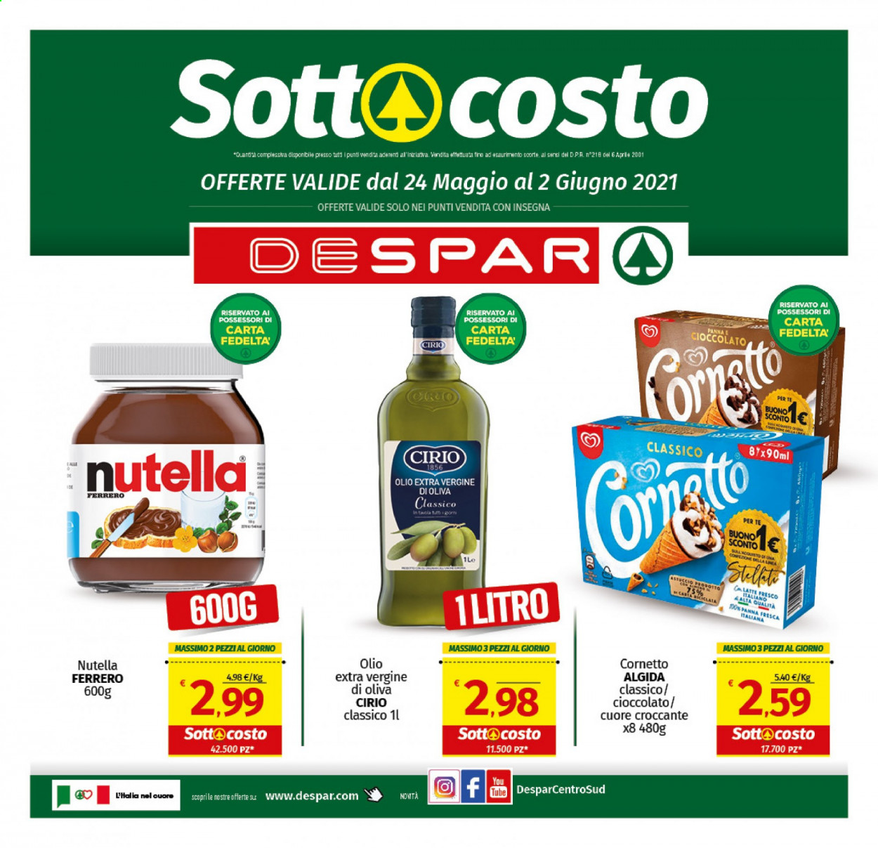 Volantino Despar - 24/5/2021 - 2/6/2021. Pagina 1