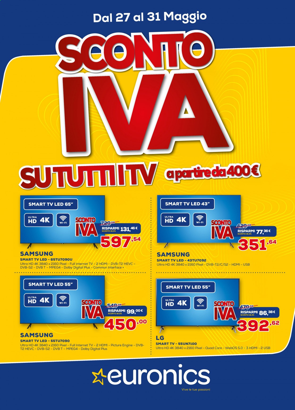 Volantino Euronics - 27/5/2021 - 31/5/2021. Pagina 1