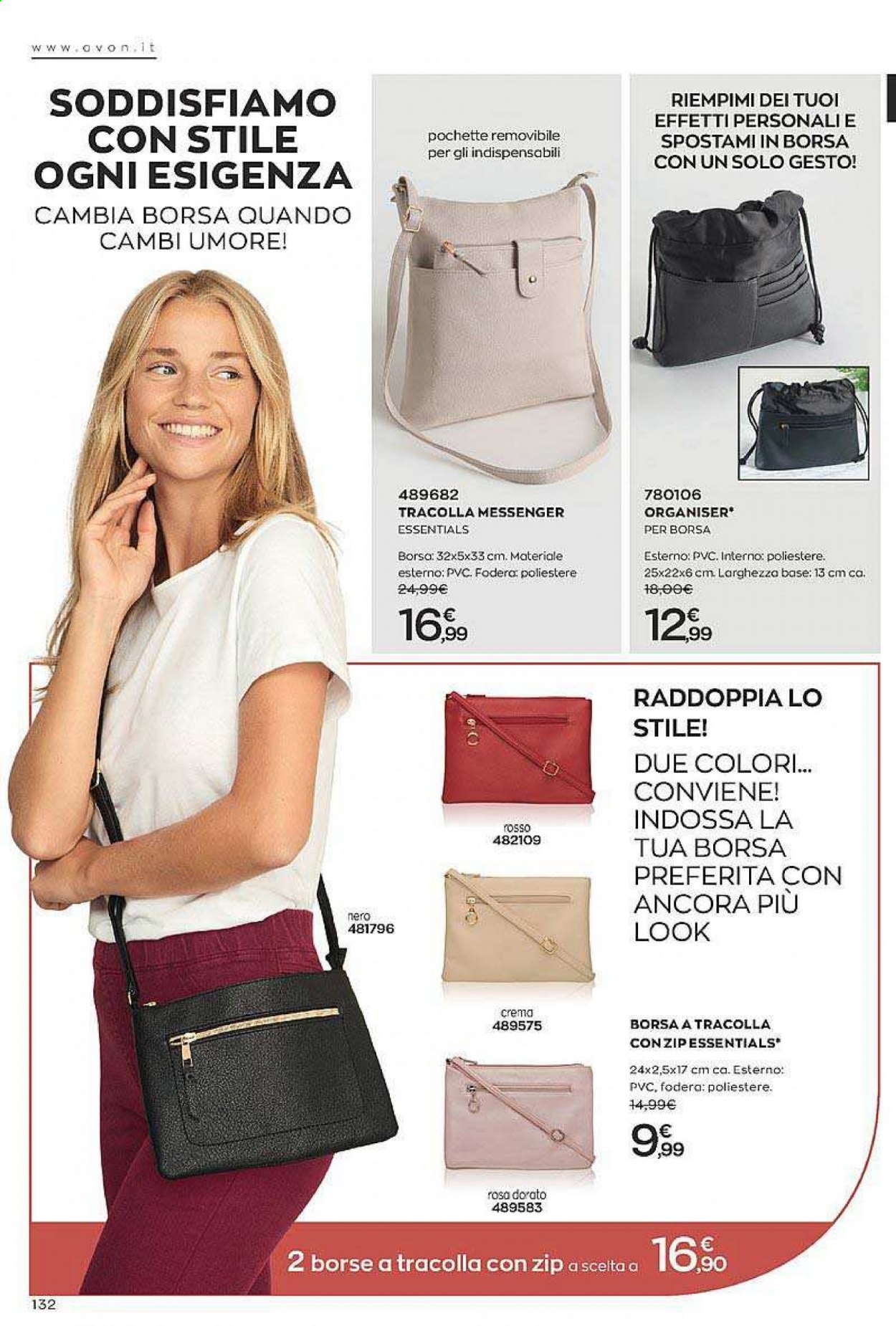 thumbnail - Volantino Avon - 1/6/2021 - 30/6/2021 - Prodotti in offerta - borsa a tracolla, pochette. Pagina 132.