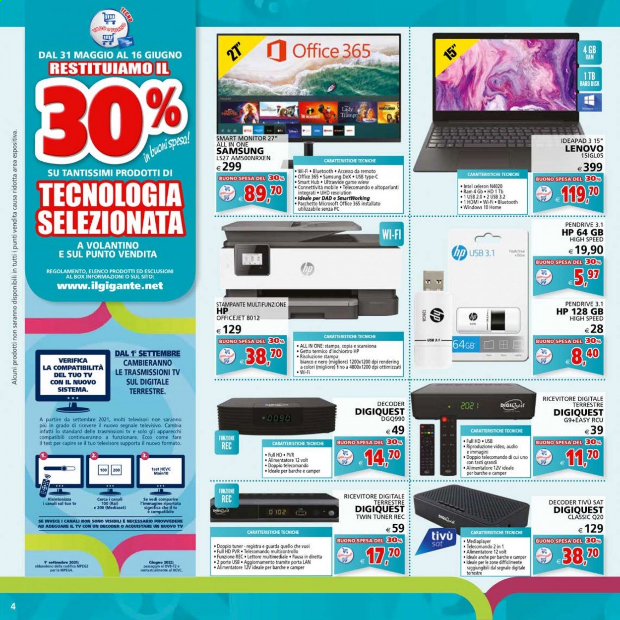 Volantino Il Gigante - 31/5/2021 - 13/6/2021. Pagina 4