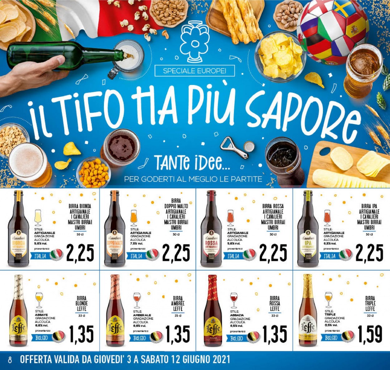 thumbnail - Volantino Conad - 3/6/2021 - 12/6/2021 - Prodotti in offerta - Leffe, birra, birra tipo IPA. Pagina 8.