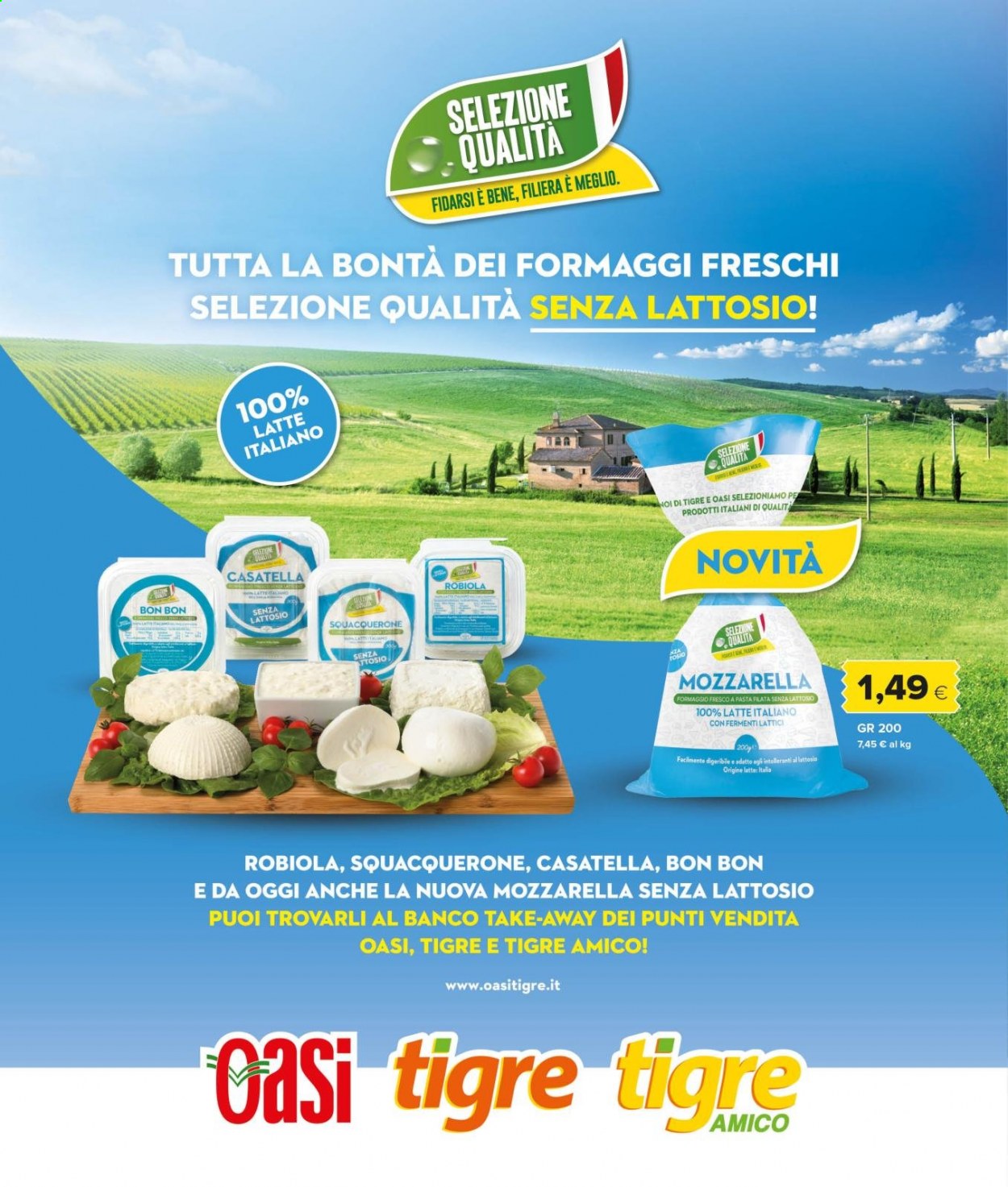 thumbnail - Volantino Tigre Amico - 9/6/2021 - 19/6/2021 - Prodotti in offerta - formaggio, mozzarella, robiola, formaggio fresco, pasta. Pagina 4.