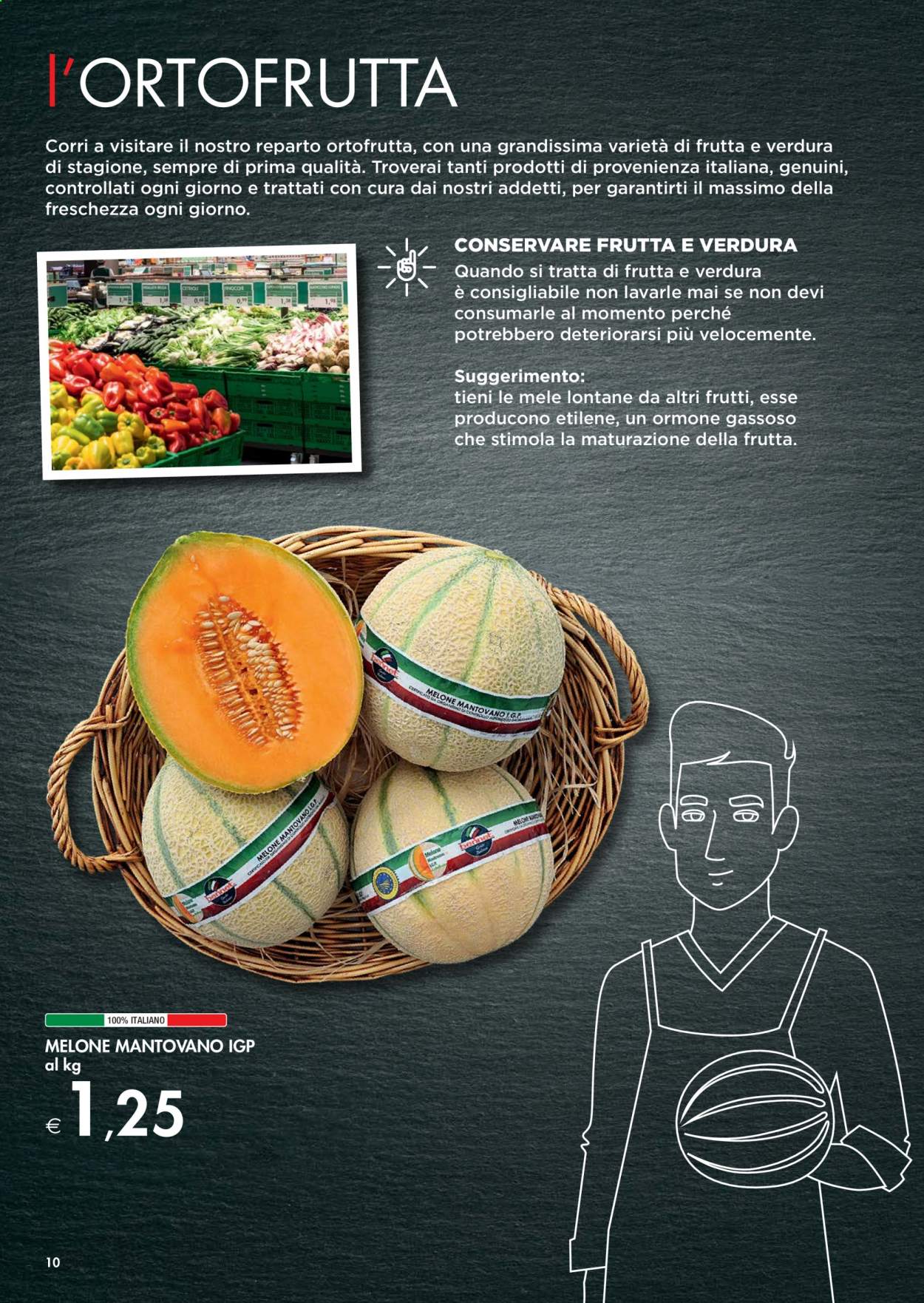 thumbnail - Volantino bennet - 10/6/2021 - 23/6/2021 - Prodotti in offerta - mele, melone, melone retato. Pagina 10.