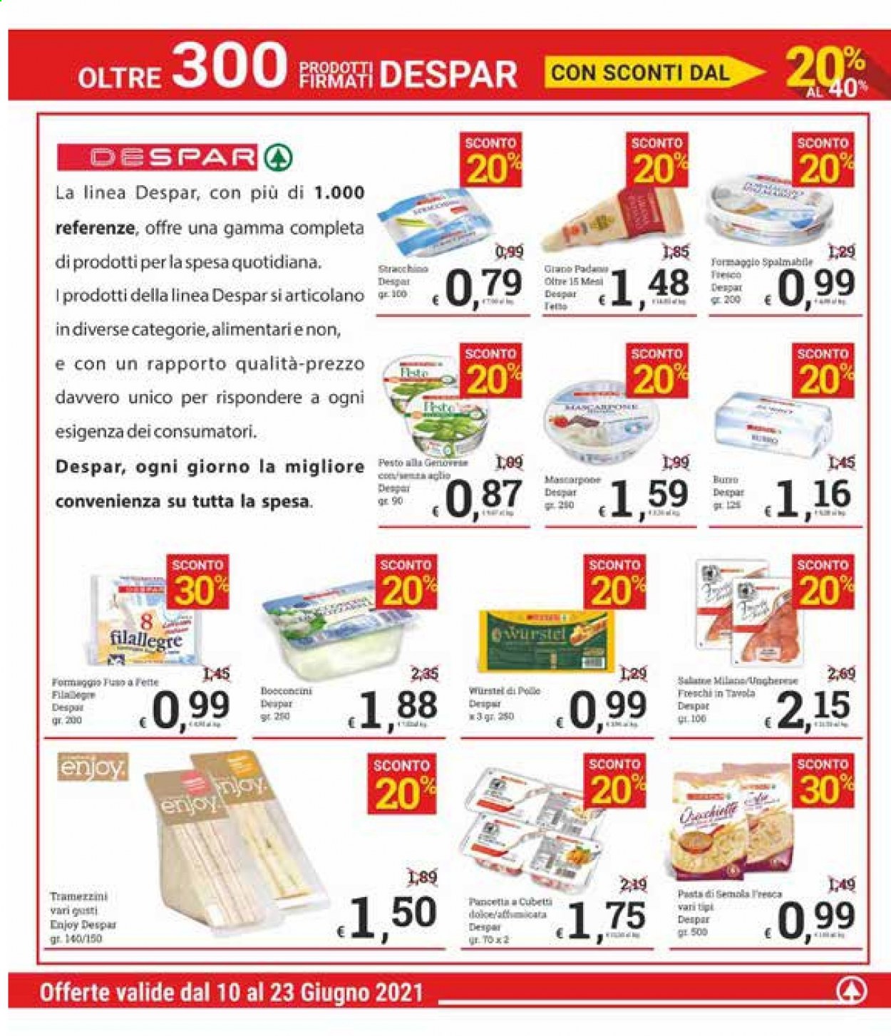 Volantino Eurospar - 10/6/2021 - 23/6/2021. Pagina 10