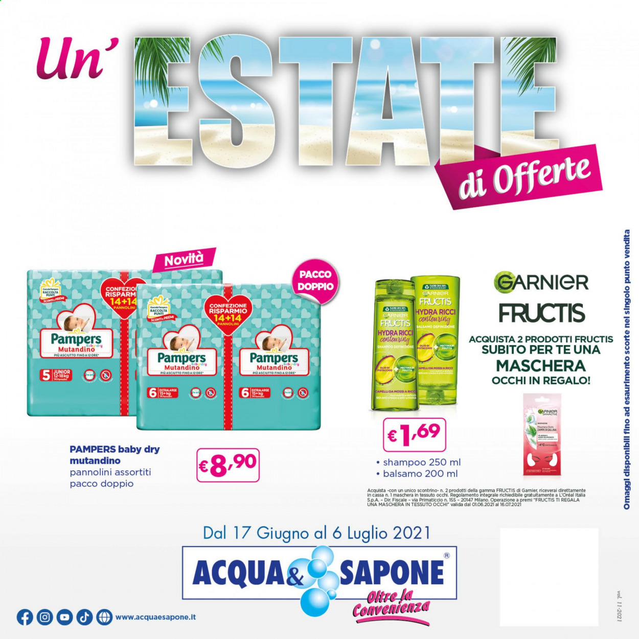 Volantino Acqua & Sapone - 17/6/2021 - 6/7/2021. Pagina 1