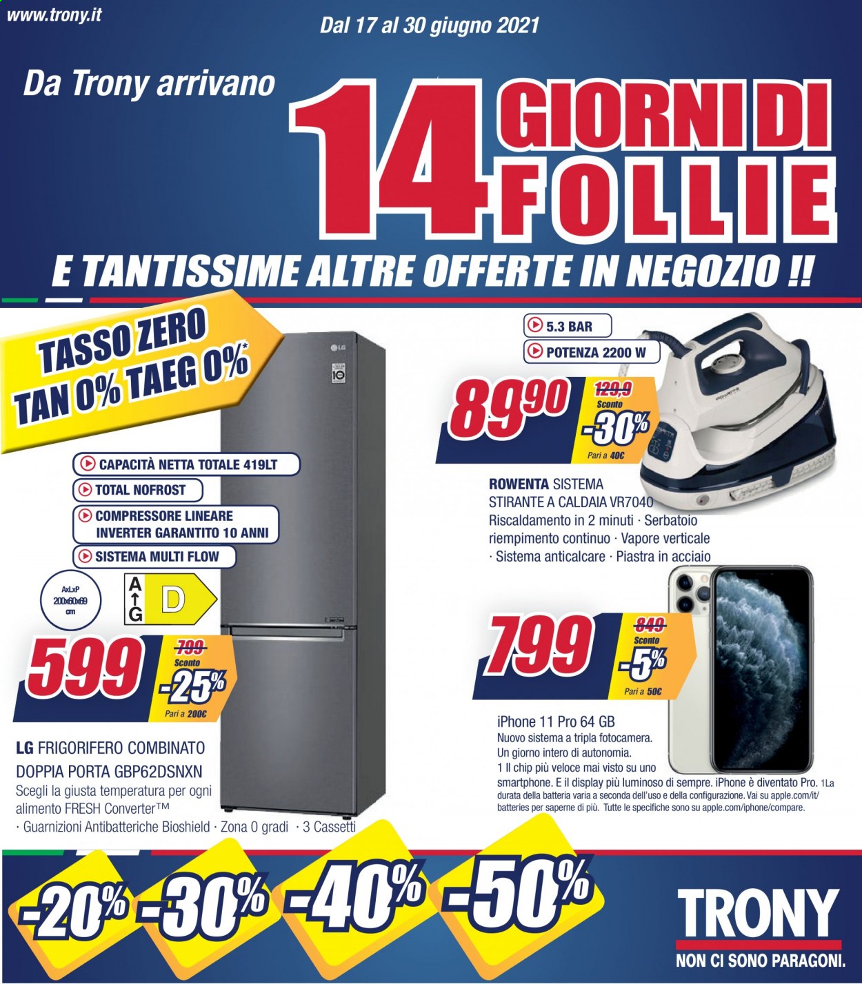 Volantino Trony - 17/6/2021 - 30/6/2021. Pagina 1