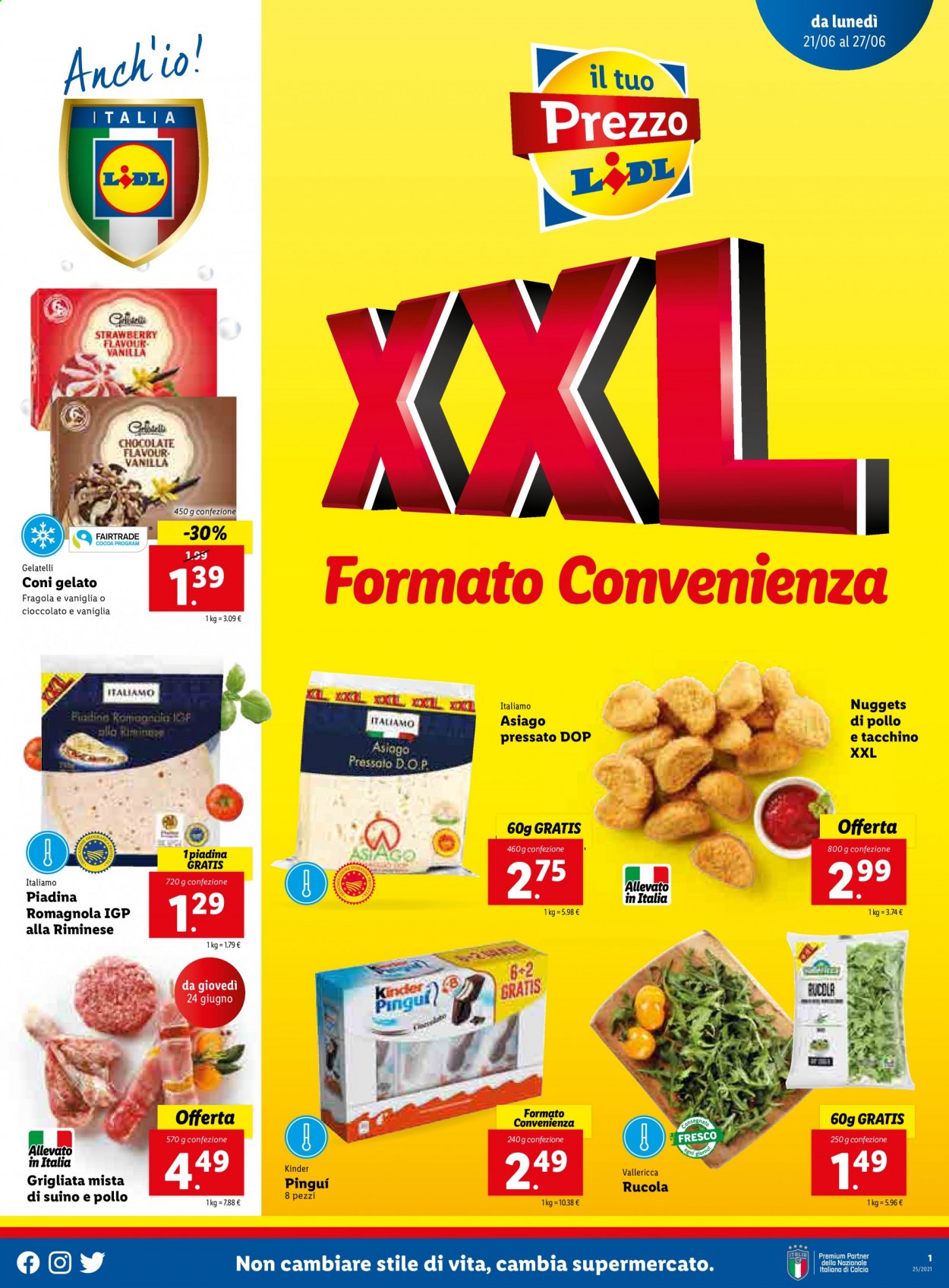 Volantino Lidl - 21/6/2021 - 27/6/2021. Pagina 1