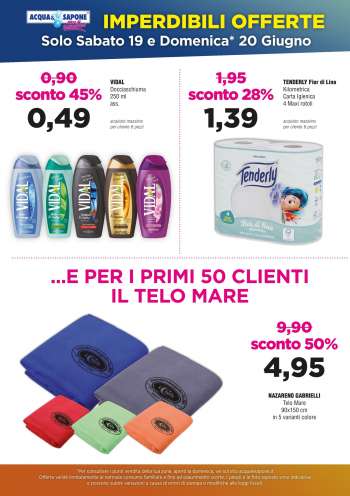 Volantino Acqua & Sapone - 19.6.2021 - 20.6.2021.