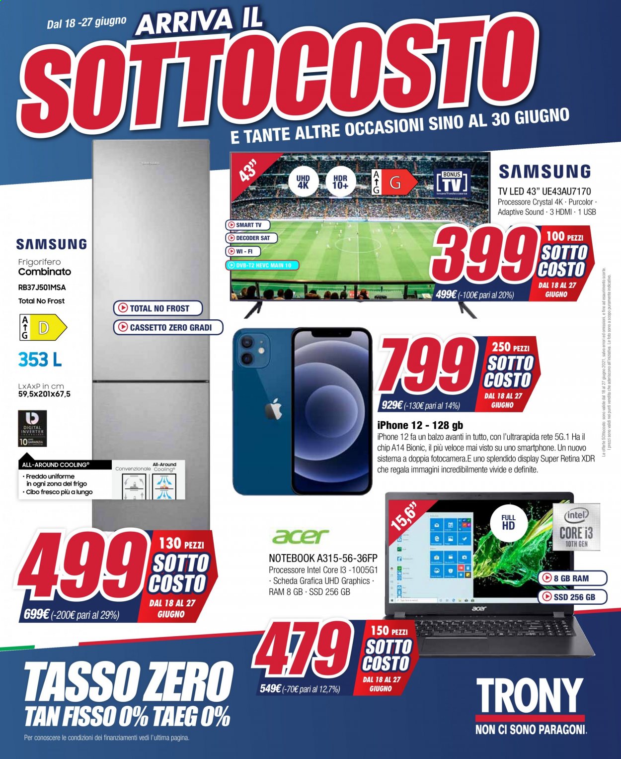 Volantino Trony - 18/6/2021 - 27/6/2021. Pagina 1