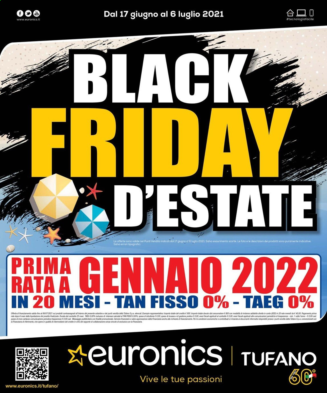 Volantino Euronics - 17/6/2021 - 6/7/2021. Pagina 1