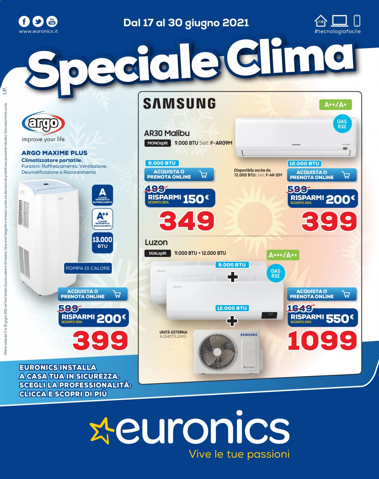Volantino Euronics - 17/6/2021 - 30/6/2021. Pagina 1