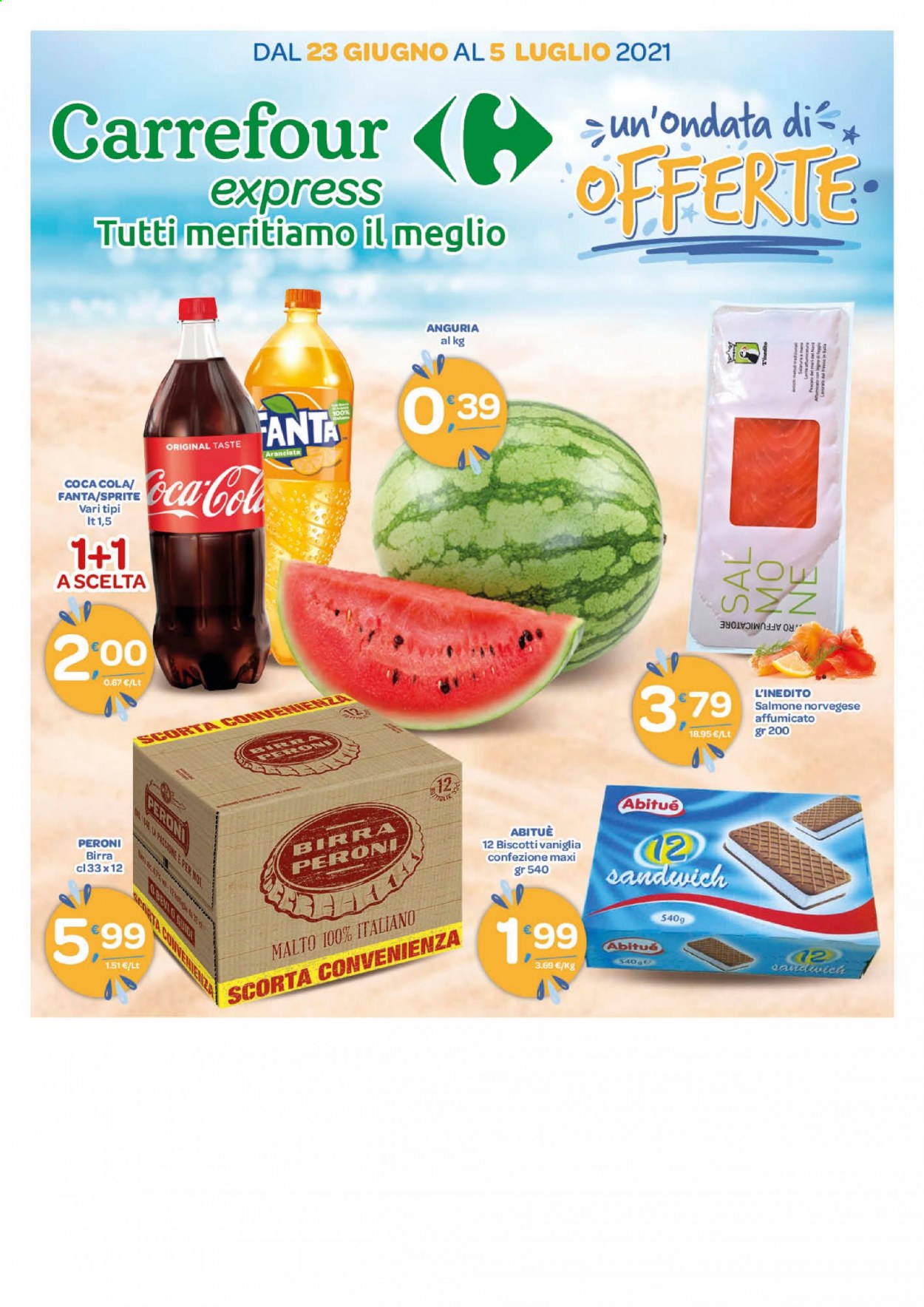 Volantino Carrefour - 23/6/2021 - 5/7/2021. Pagina 1