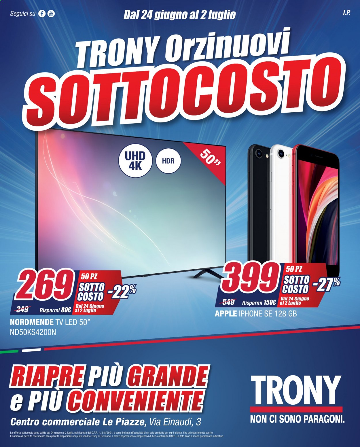 Volantino Trony - 24/6/2021 - 2/7/2021. Pagina 1