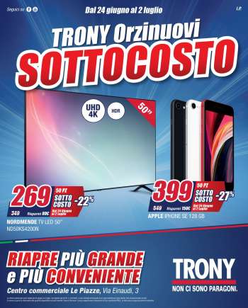 Volantino Trony - 24.6.2021 - 2.7.2021.