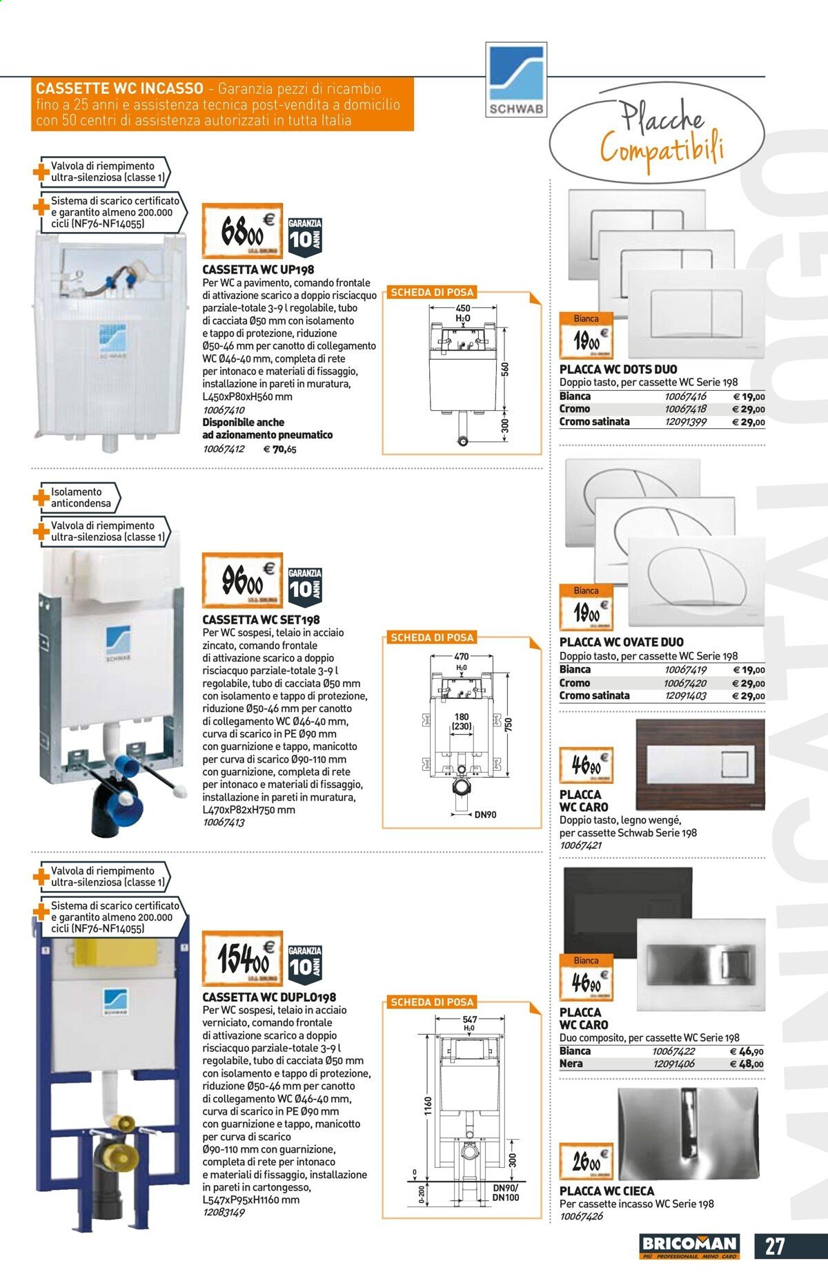 thumbnail - Volantino Tecnomat by Bricoman - 24/6/2021 - 28/7/2021 - Prodotti in offerta - cassetta WC, placca WC, guarnizione, pavimento, pneumatici. Pagina 27.