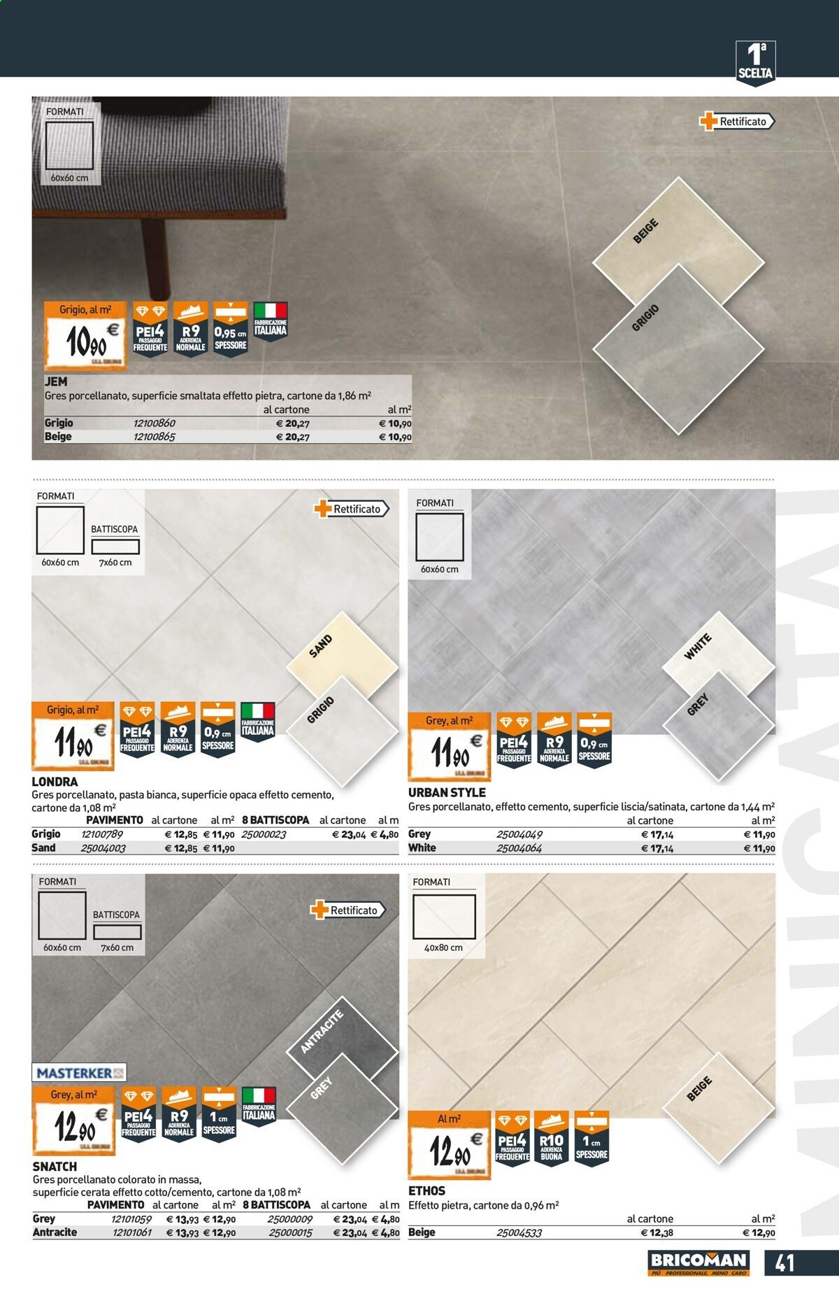 thumbnail - Volantino Tecnomat by Bricoman - 24/6/2021 - 28/7/2021 - Prodotti in offerta - pavimento, gres porcellanato, cemento. Pagina 41.