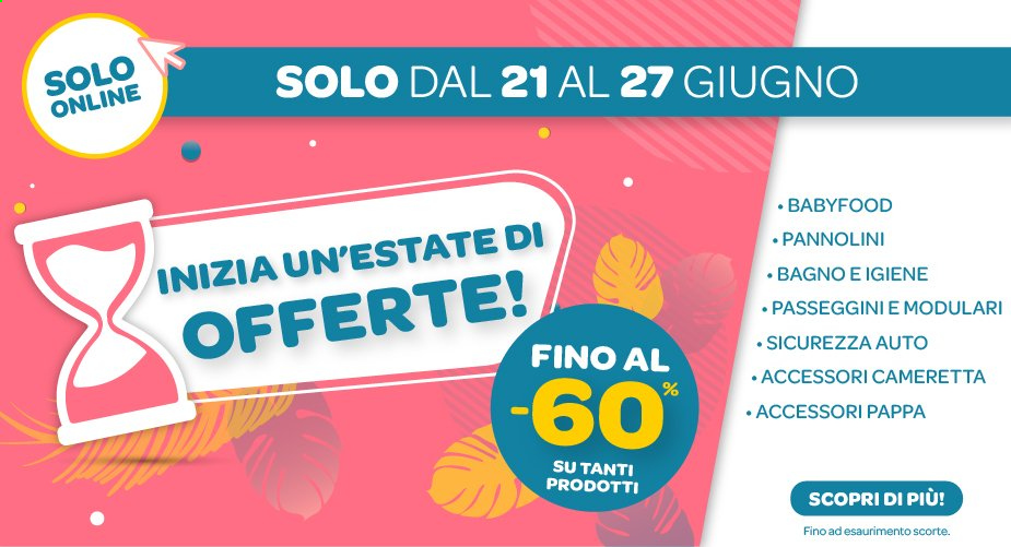 thumbnail - Volantino Bimbo Store - 21/6/2021 - 27/6/2021 - Prodotti in offerta - pannolini, cameretta. Pagina 1.