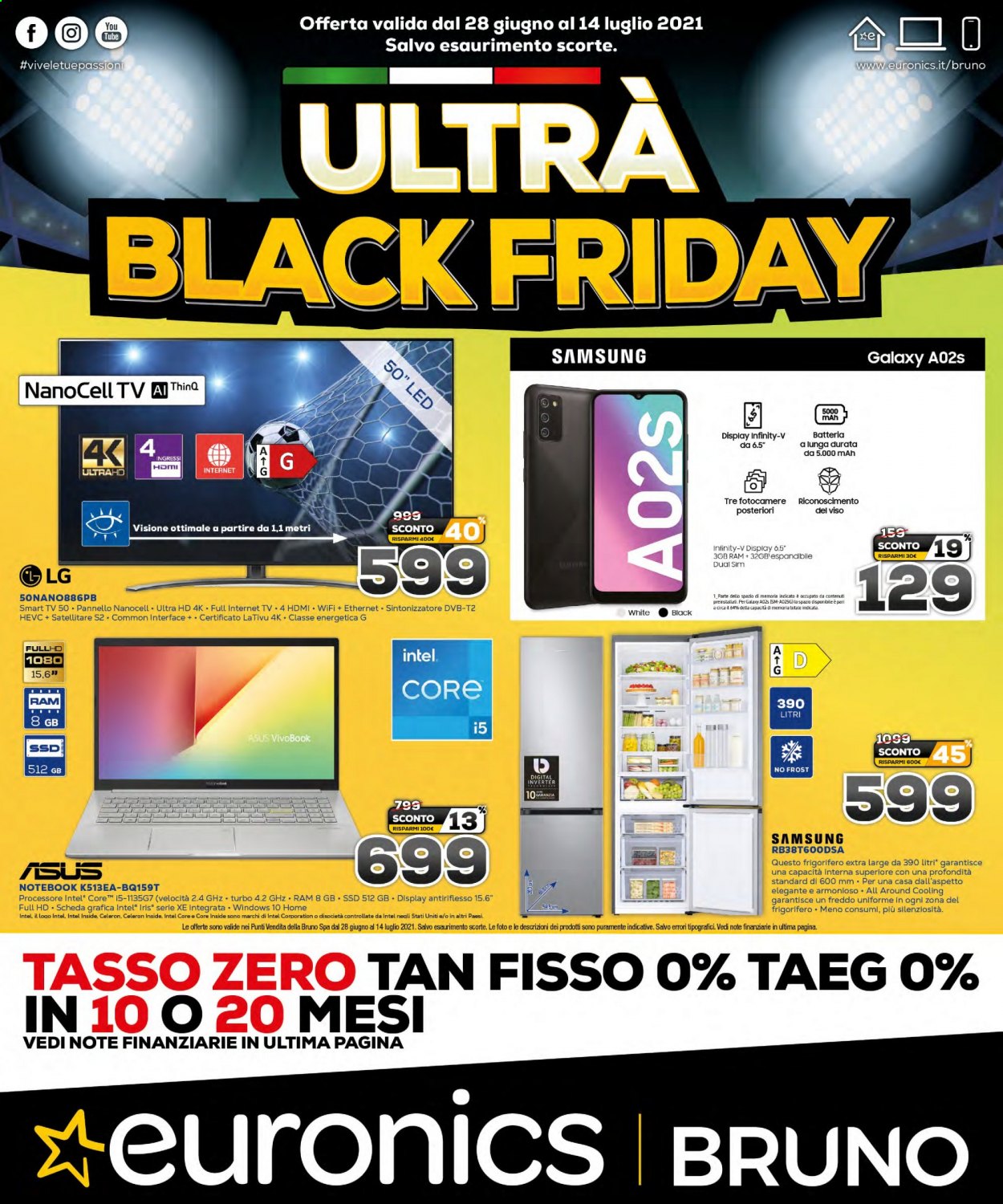 Volantino Euronics - 28/6/2021 - 14/7/2021. Pagina 1