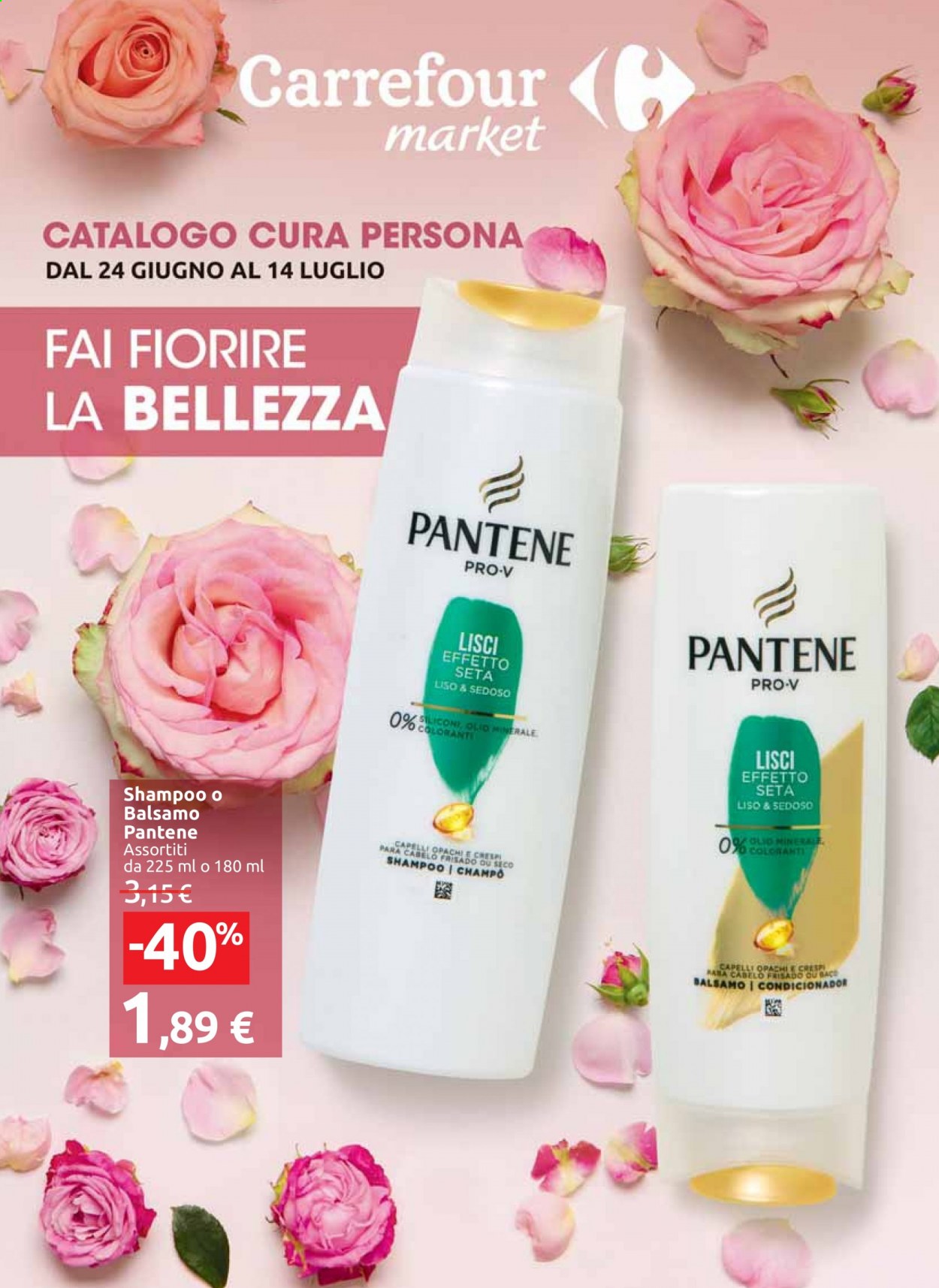 thumbnail - Volantino Carrefour - 24/6/2021 - 14/7/2021 - Prodotti in offerta - olio, Ace, balsamo, shampoo, Pantene. Pagina 1.