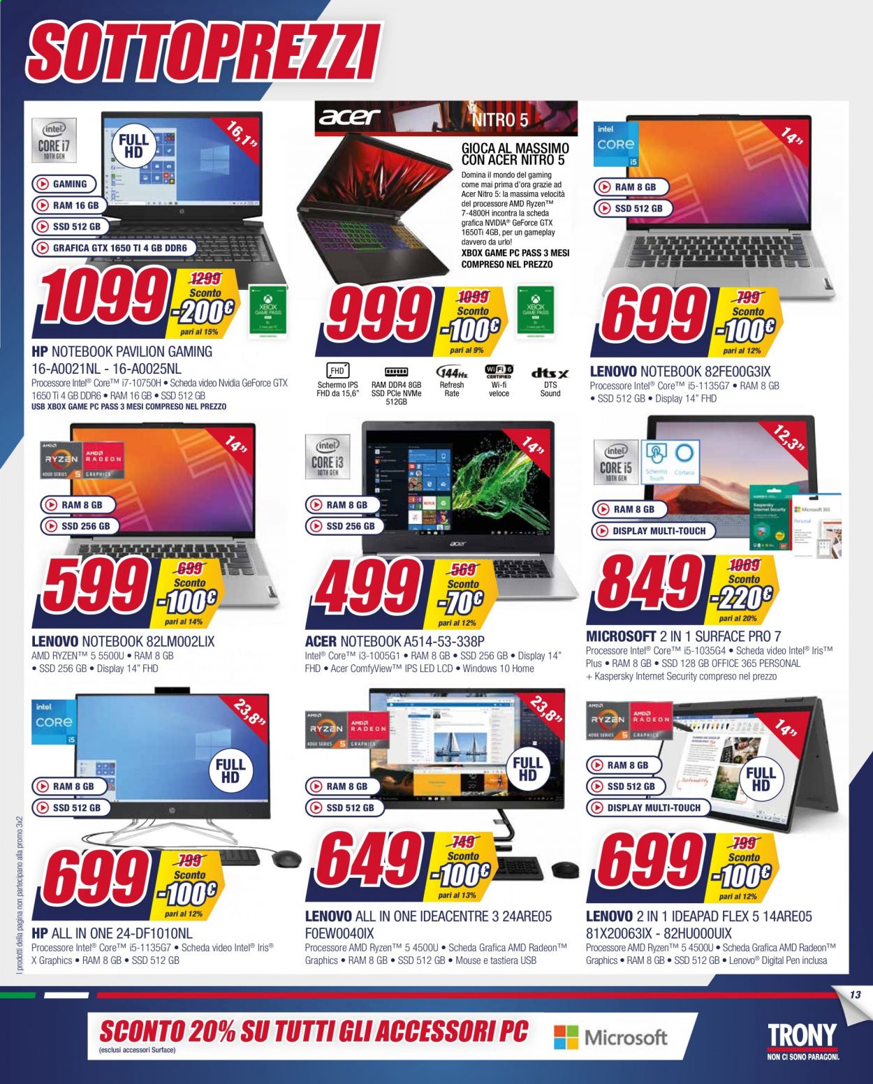 Volantino Trony - 1/7/2021 - 22/7/2021. Pagina 13