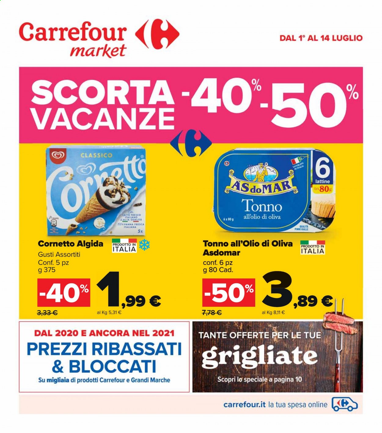 Leták Carrefour - 1.7.2021 - 14.7.2021. Strana 1