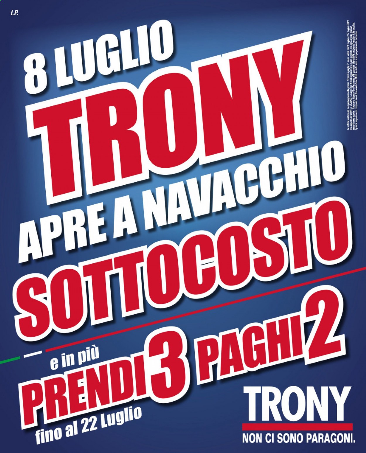 Leták Trony - 8.7.2021 - 22.7.2021. Strana 1