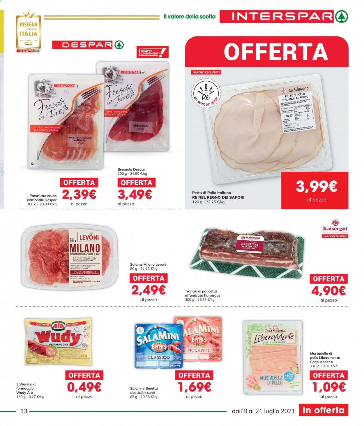 Volantino Interspar - 8/7/2021 - 21/7/2021. Pagina 13